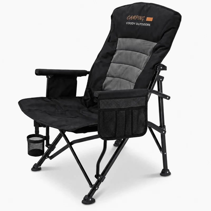 Coody Ouke Padded Camping Chair – Black