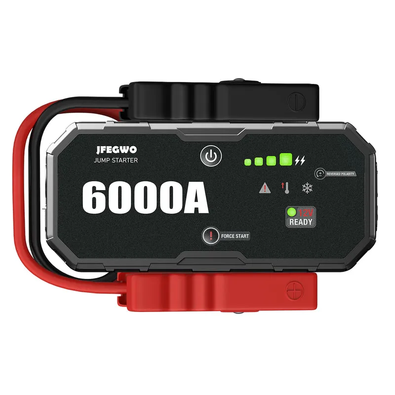 JFEGWO F40-6000A Car Jump Starter Battery Charger (2025 Upgrade)