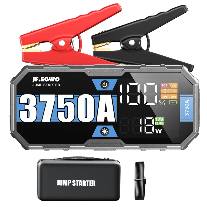 JFEGWO F40-3750A Pro Jump Starter Car Battery Booster Power Bank