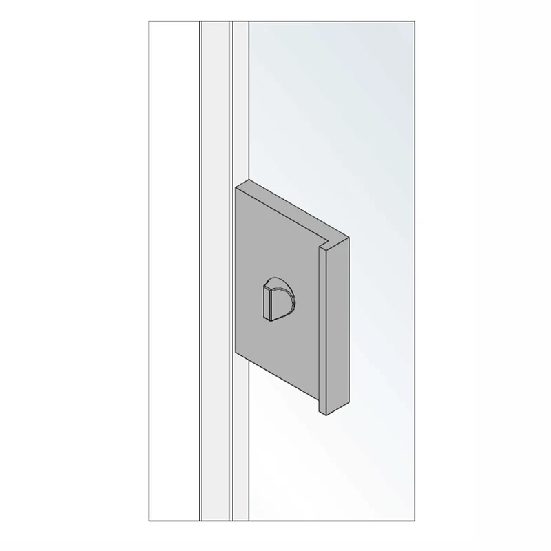 Supplément trou de poignée Scrigno Portes en verre remixées