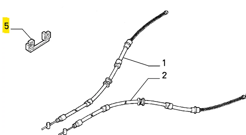 Clip, Hand Brake Cable - Fiat & Alfa Romeo
