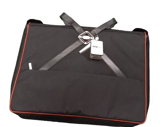 Garment Bag, Black with Red Piping - 124