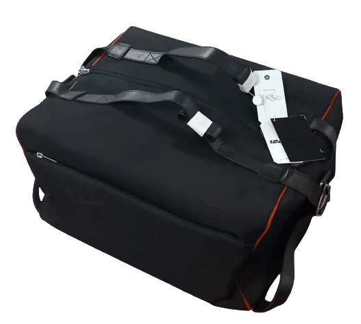 Travel Bag, Black with Red Piping - 124