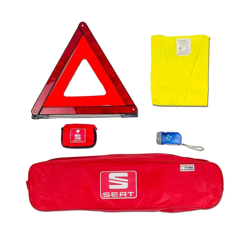 Complete Safety Kit Triangle / Vest / First Aid Kit / Torch - SEAT