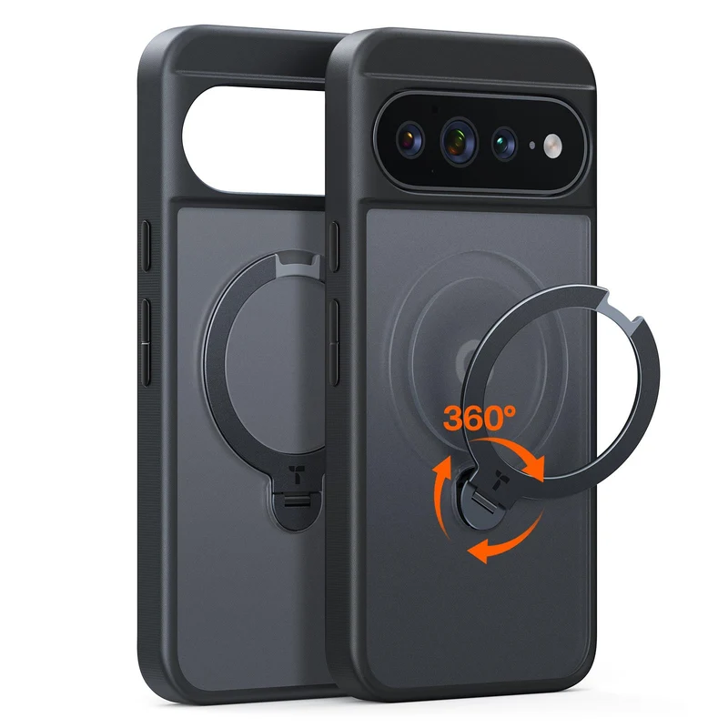 Torras Ostand Q3 Spin Case for Pixel 11 (Black)