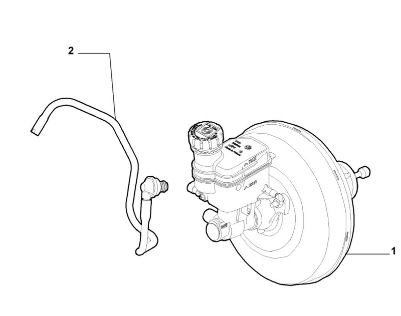 Brake Servo Hose - 500 Abarth
