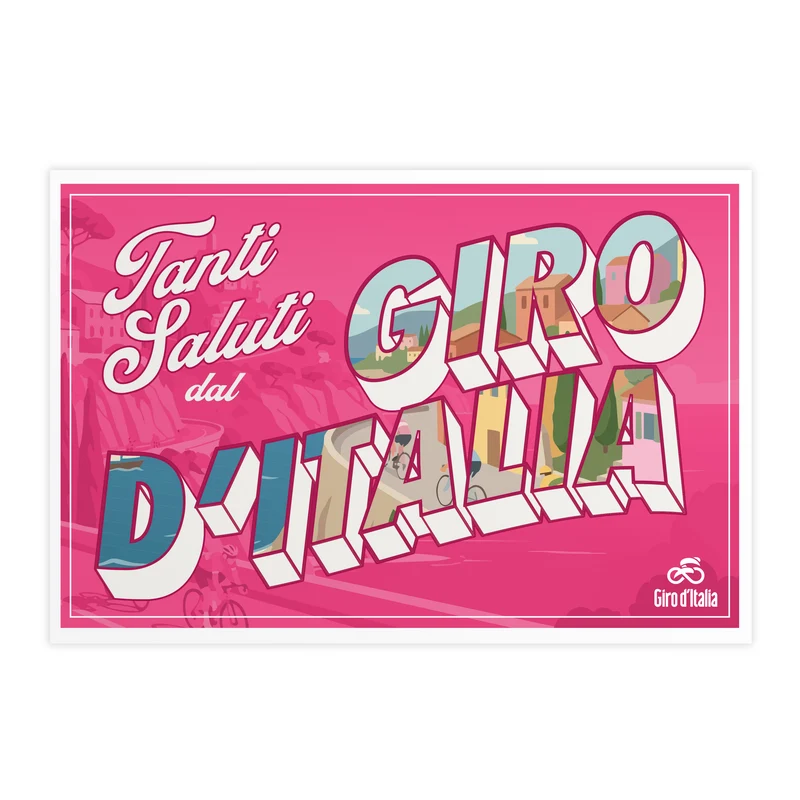 Cartolina Tanti Saluti dal Giro d'Italia