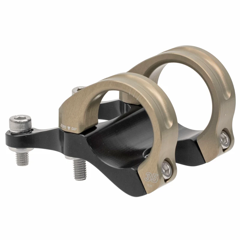 Attacco manubrio Renthal Integra 35 RISE 10mm - Nero oro