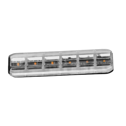 Lampa Luce di segnalazione multifunzione flessibile a 6 Led, 12/24V - Arancio 72855