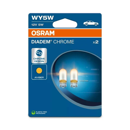 Osram 12V Diadem Chrome - WY5W - 5W - W2,1x9,5d - 2 pz - Scatola - Arancio