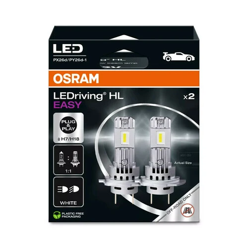 Osram 12V LEDriving HL Easy - (H7/H18) - 16,2W - PX26d / PY26d-1 - 2 pz - Scatola
