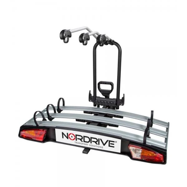 Nordrive Wave 3, portabiciclette per gancio traino - 3 bici N50416