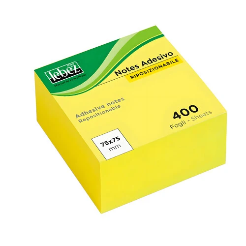 Lampa Memo stick adesivi riposizionabili Linea Neon, cubo da 400 fogli, 75 x 75 mm CA2390