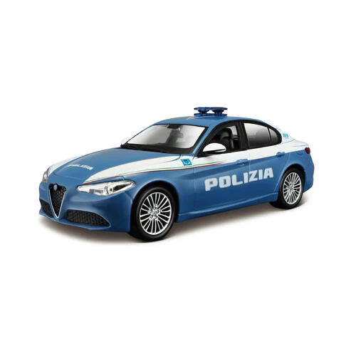 Burago Auto Polizia, Alfa Romeo Giulia / Stelvio assortite, Burago, scala 1:24, scatola vetrina