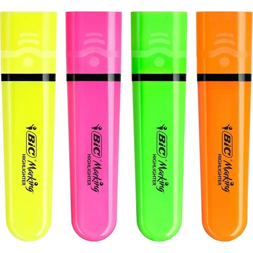 Lampa Bic Highlighter Flat, evidenziatori fluo, confezione 4 colori BIC517952