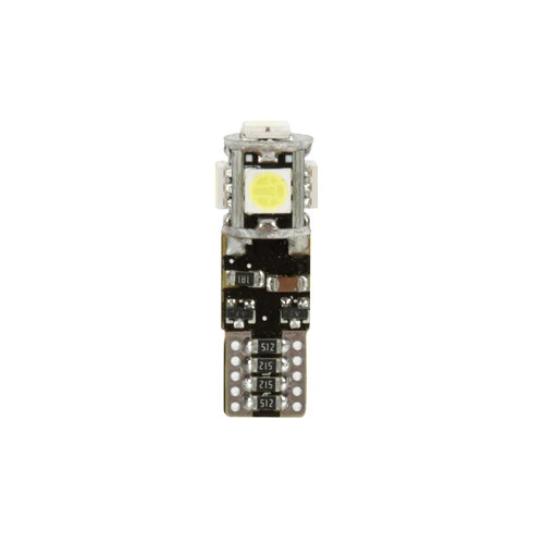 Pilot 12/30V Led series - 5 Led SMD - (T10) - W2,1x9,5d - 2 pz - Scatola - Bianco - Doppia polarità - Resistenza incorporata
