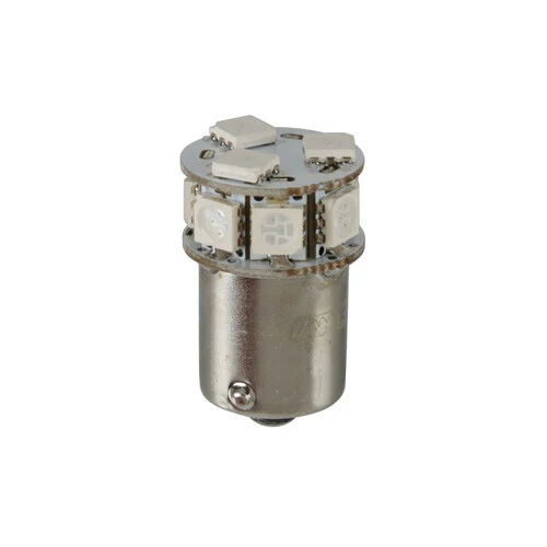 Pilot 24/32V Led series - 10 SMD x 1 chip - (P21W) - BA15s - 1 pz - Scatola - Blu - Doppia polarità - Resistenza incorporata