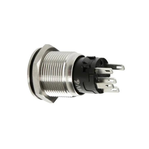 Lampa Interruttore a pulsante con spia a Led, 12/24V - Arancio 45577