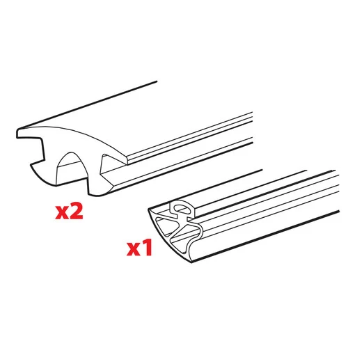 Nordrive Set 3 gomme per una barra Kargo-Plus - L = 180 cm N99991