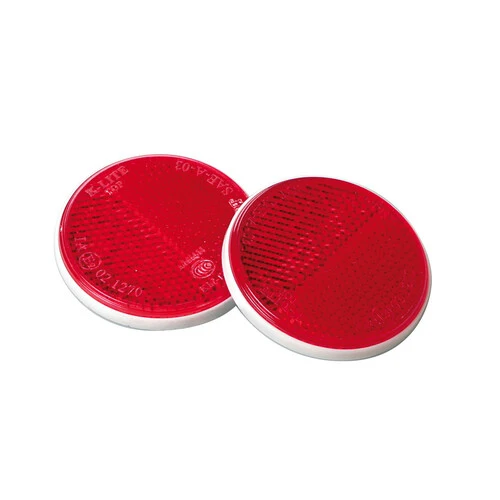 Lampa Euro-Norm, catarifrangenti rotondi - 65 mm - Rosso 20546