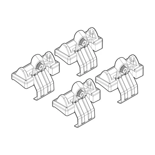 Nordrive Kit attacchi barre portatutto 3 Ford Fusion 08/02>12/05 tetto standard N21003