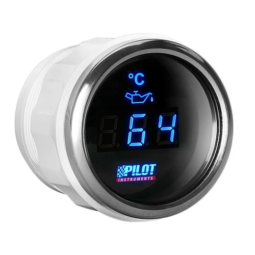 Pilot Black Digital Gauge Series, Temperatura Olio - 2 (52 mm)