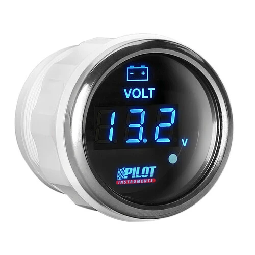 Pilot Black Digital Gauge Series, Voltimetro - 2 (52 mm)