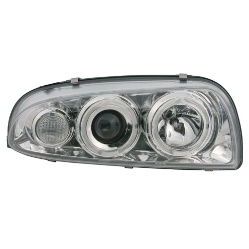 Pilot Coppia fanali anteriori Angel-Eyes - compatibile per Ford Fiesta IV (8/951/02) - Cromo
