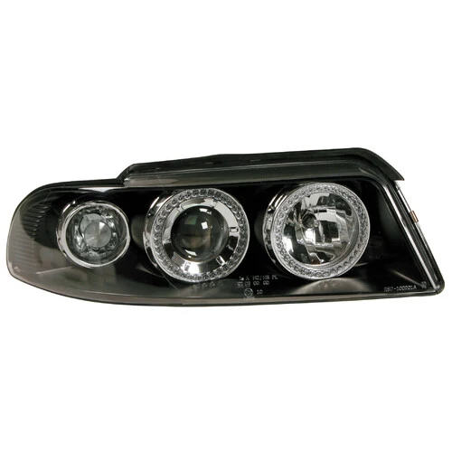 Pilot Coppia fanali anteriori Angel-Eyes - compatibile per Audi A4 (3/99-11/00) - Nero