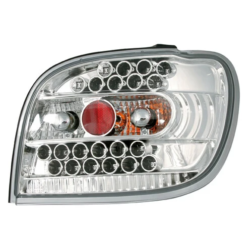 Pilot Coppia fanali posteriori LED - compatibile per Toyota Yaris (4/99>12/05) - Cromo