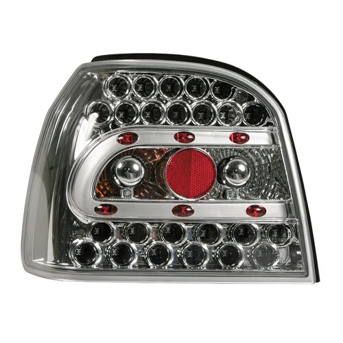 Pilot Coppia fanali posteriori LED - compatibile per VW Golf III (8/91-8/97) - Cromo