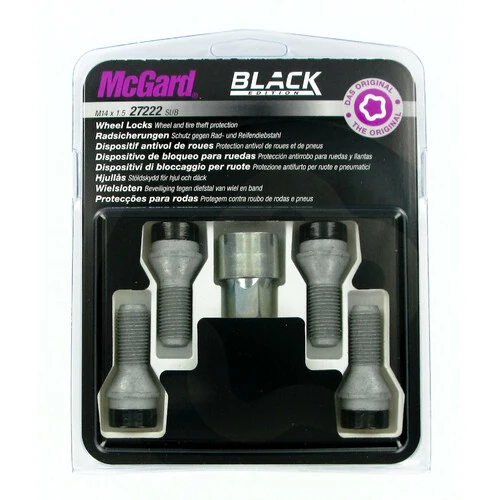 McGard Bulloni ruota auto conici kit 4 pz - Black Edition - A280