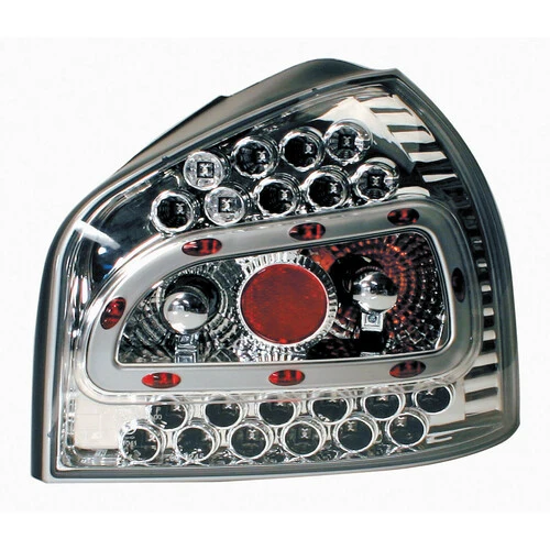 Pilot Coppia fanali posteriori LED - compatibile per Audi A3 (9/96-4/03) - Cromo