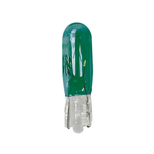 Lampa 12V Lampada con zoccolo vetro (T5) 1,2W W2x4,6d 2 pz D/Blister Verde 58357