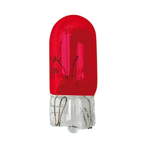 Lampa 12V Lampada con zoccolo vetro (W5W) 5W W2,1x9,5d 2 pz D/Blister Rosso 58363