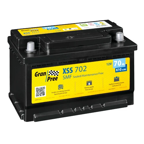 Gran Pree Batteria 12V - Gran Pree SMF - 70 Ah - 610 A - LB3