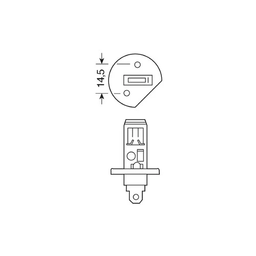 Pilot 12V Lampada alogena Xenon Blue +50% luce (H1) 100W P14,5s 2 pz Scatola