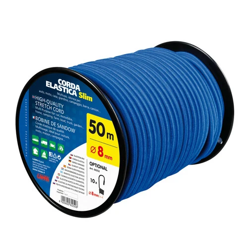 Lampa Corda elastica in bobina - 8 mm - 50 m - Blu 60250