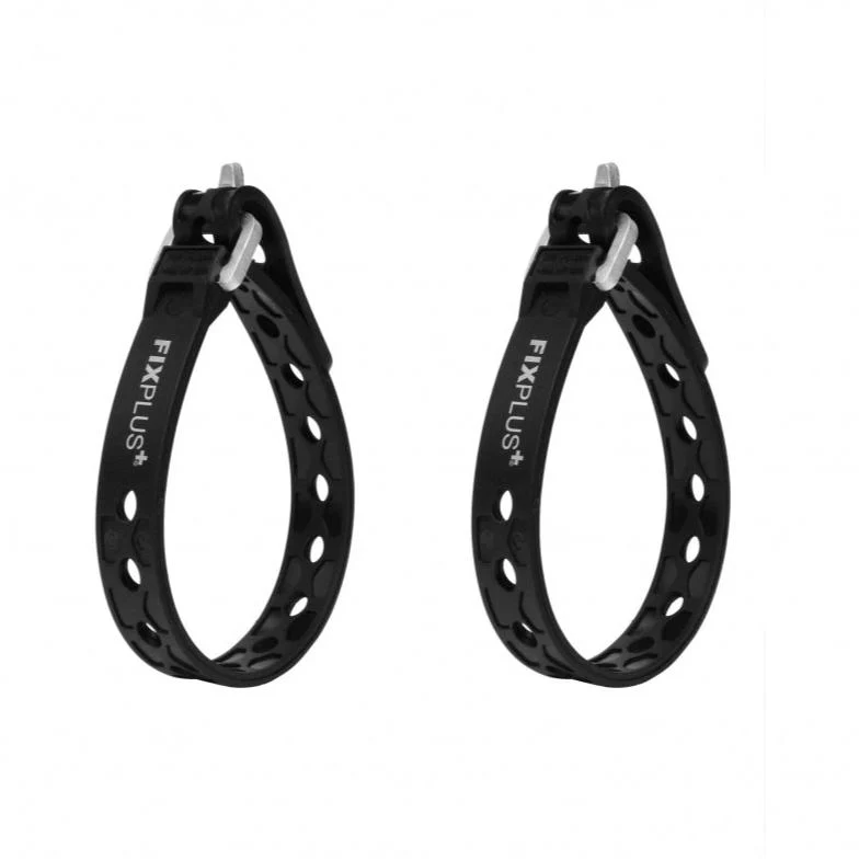 Coppia di cinghie Fixplus 23 cm - Nero