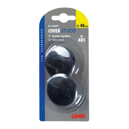 Lampa Coppia borchie copriforo in ABS - 40 mm 65659