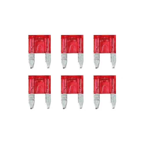 Lampa Smart Led, set 6 micro-fusibili lamellari con spia a led, 12/32V - 10A 70191