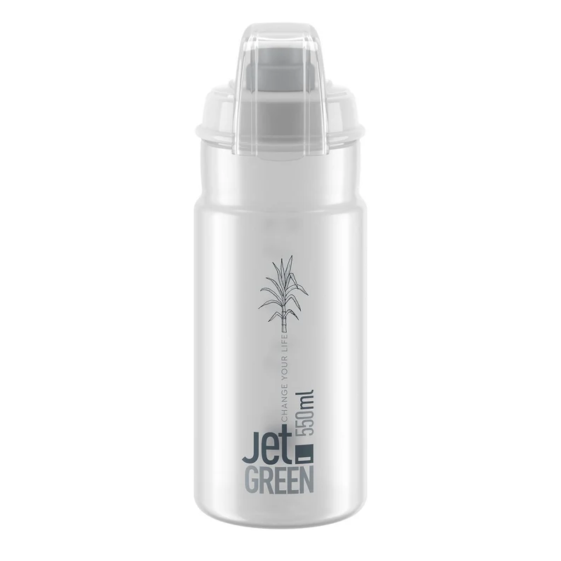 Borraccia Elite Jet Green Plus 550ml - Trasparente