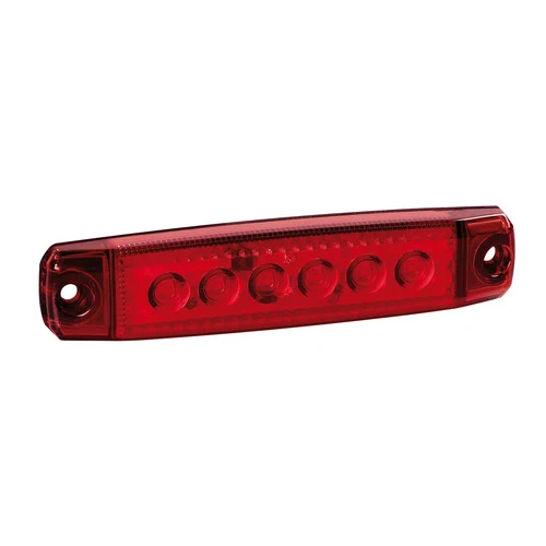Lampa Luce ingombro a 6 Led, montaggio in superficie,12/24V - Rosso 97008