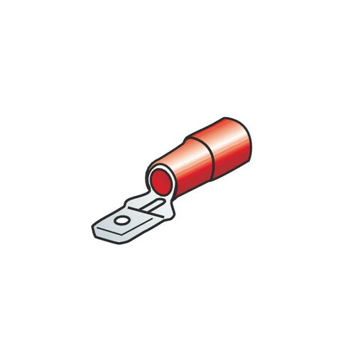 Lampa 10 terminali - capicorda maschio piatti - Rosso 45071