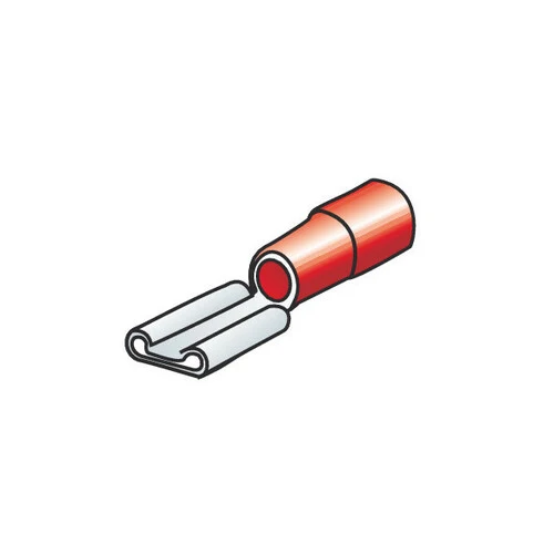 Lampa 10 terminali - capicorda femmina piatti - Rosso 45061